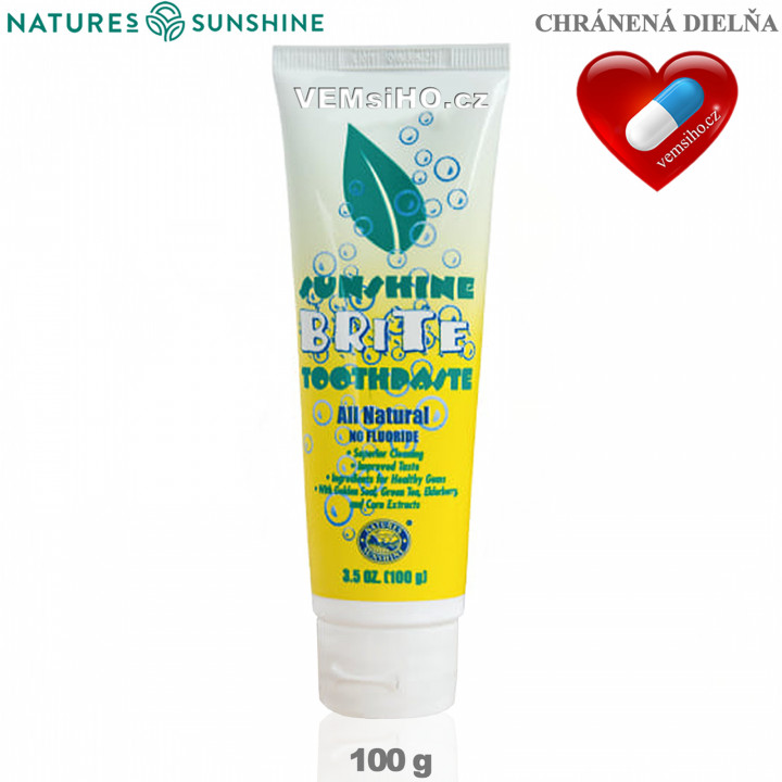 Nature's Sunshine TOOTHPASTE Sunshine Brite | NATURAL RECIPE | 100 g ❤ VEMsiHO.cz ❤ 100% Natural food supplements, cosmetics, essential oils