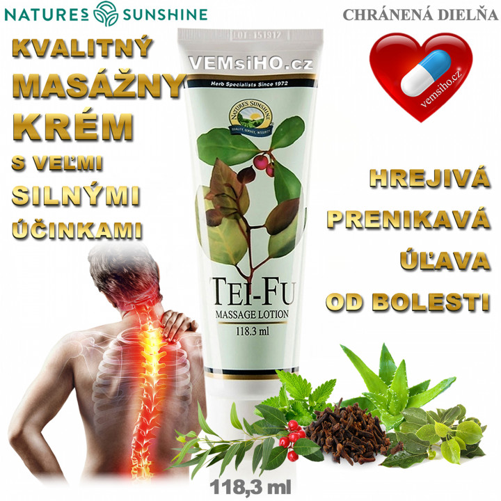 Nature's Sunshine Tei-fu | MASÁŽNÍ KRÉM SE SILNÝMI ÚČINKY | 118,3 ml ❤ VEMsiHO.cz ❤ 100% Přírodní doplňky stravy, kosmetika, esenciální oleje