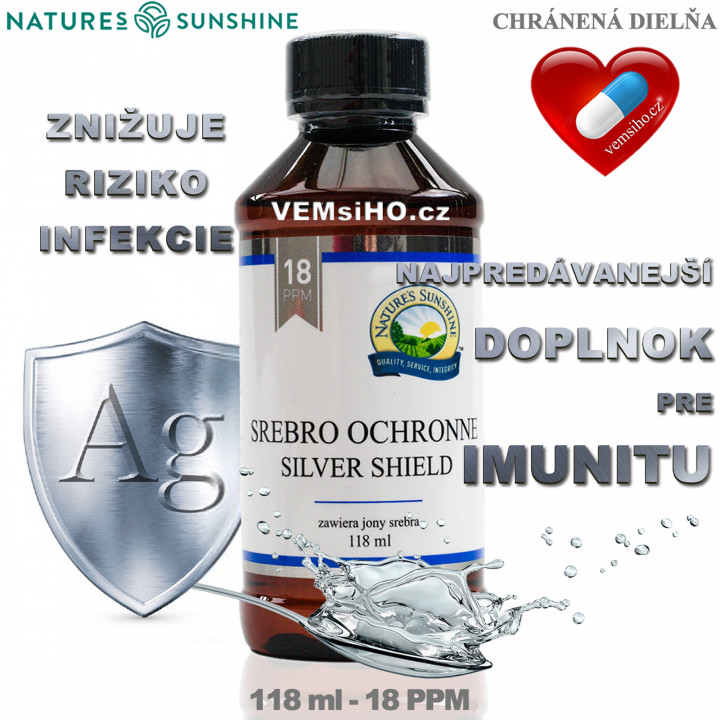 Nature's Sunshine SILVER SHIELD | Colloidal Silver | STRONG IMMUNITY SUPPORT | 118 ml - 18 PPM ❤ VEMsiHO.cz ❤ 100% Natural food supplements, cosmetics, essential oils