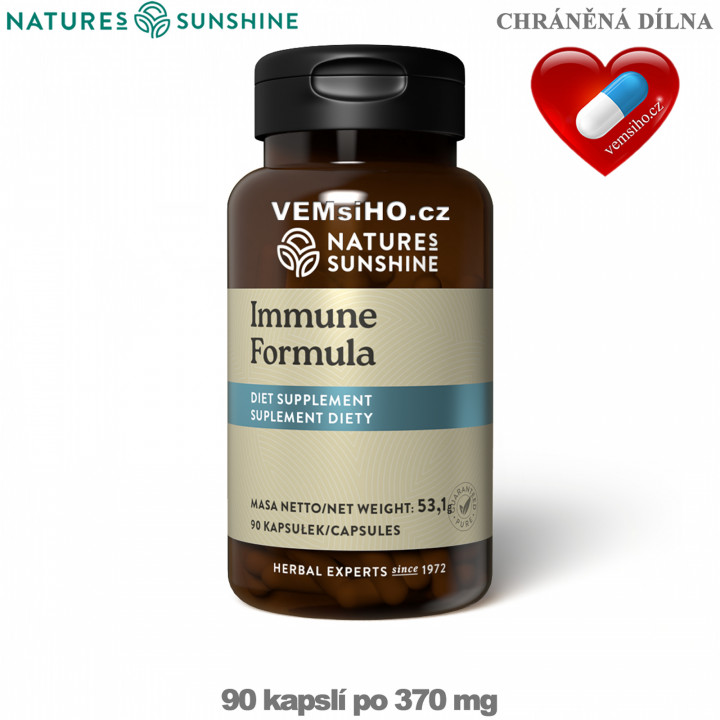 Nature's Sunshine Immune Formula | FOR IMMUNITY | 90 capsules of 370 mg ❤ VEMsiHO.cz ❤ 100% Natural food supplements, cosmetics, essential oils