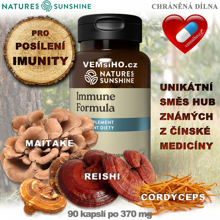 Nature's Sunshine Immune Formula | FOR IMMUNITY | 90 capsules of 370 mg ❤ VEMsiHO.cz ❤ 100% Natural food supplements, cosmetics, essential oils