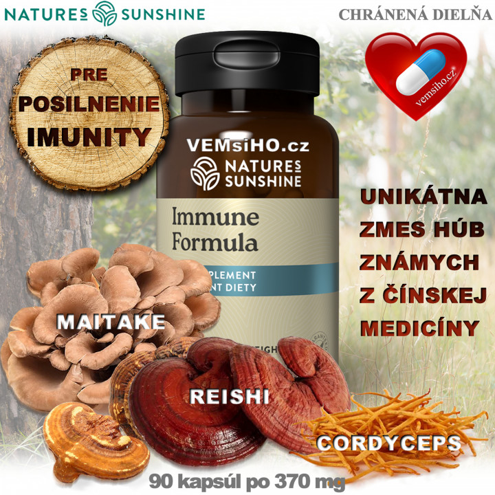 Nature's Sunshine Immune Formula | PRE IMUNITU | 90 kapsúl po 370 mg ❤ VEMsiHO.cz ❤ 100% Prírodné doplnky stravy, kozmetika, esenciálne oleje