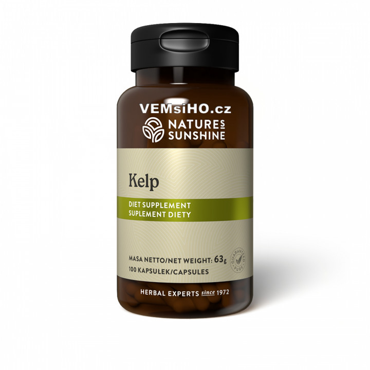 Nature's Sunshine KELP | Hnědá mořská řasa | PŘÍRODNÍ ZDROJ JÓDU | 100 kapslí po 630 mg ❤ VEMsiHO.cz ❤ 100% Přírodní doplňky stravy, kosmetika, esenciální oleje