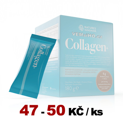 Nature's Sunshine COLLAGEN+ | Kolagen+ | KRÁSNÁ PLEŤ, ZDRAVÉ VLASY, NEHTY, KLOUBY | 1 sáček po 6 g ❤ VEMsiHO.cz ❤ 100% Přírodní doplňky stravy, kosmetika, esenciální oleje