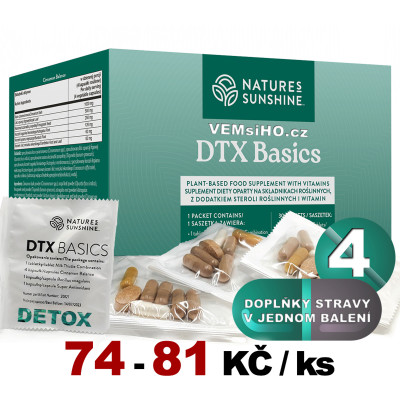 Nature's Sunshine DTX Basics | UNIQUE COMBINATION OF HERBS, VITAMINS, PROBIOTICS | 30 packs of 4 g each ❤ VEMsiHO.cz ❤ 100% Natural food supplements, cosmetics, essential oils