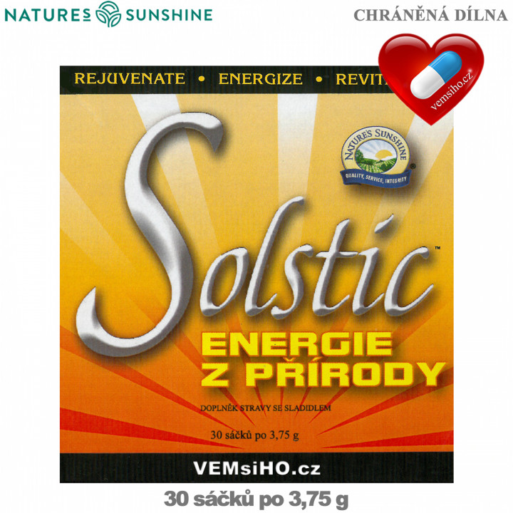 Nature's Sunshine SOLSTIC Energia z prírody | ENERGIA PO MNOHO HODÍN | 30 sáčkov po 3,75 g ❤ VEMsiHO.cz ❤ 100% Prírodné doplnky stravy, kozmetika, esenciálne oleje