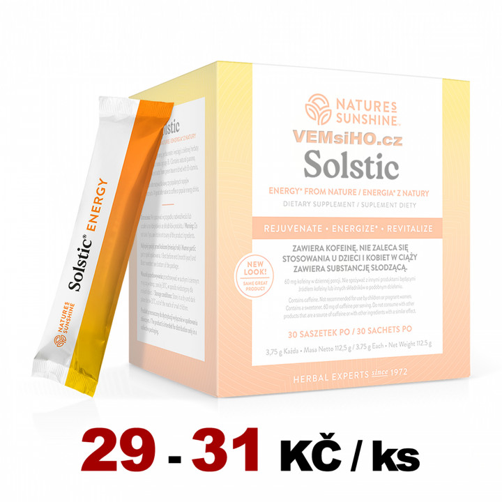 Nature's Sunshine SOLSTIC Energia z prírody | VÝŽIVNÝ ENERGETICKÝ NÁPOJ | 1 sáčok po 3,75 g ❤ VEMsiHO.cz ❤ 100% Prírodné doplnky stravy, kozmetika, esenciálne oleje