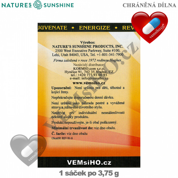 Nature's Sunshine SOLSTIC Energia z prírody | VÝŽIVNÝ ENERGETICKÝ NÁPOJ | 1 sáčok po 3,75 g ❤ VEMsiHO.cz ❤ 100% Prírodné doplnky stravy, kozmetika, esenciálne oleje