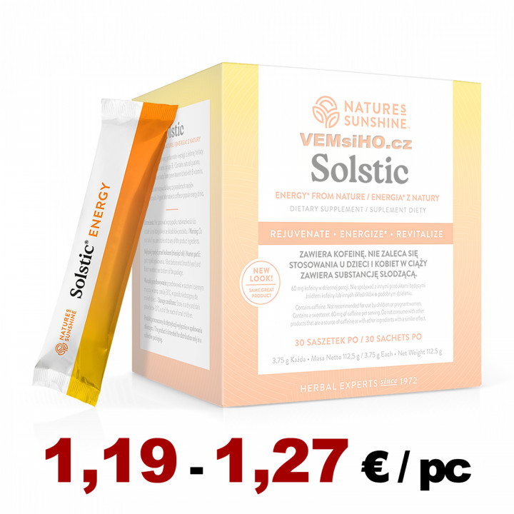 Nature's Sunshine SOLSTIC Energia z prírody | VÝŽIVNÝ ENERGETICKÝ NÁPOJ | 1 sáčok po 3,75 g ❤ VEMsiHO.cz ❤ 100% Prírodné doplnky stravy, kozmetika, esenciálne oleje