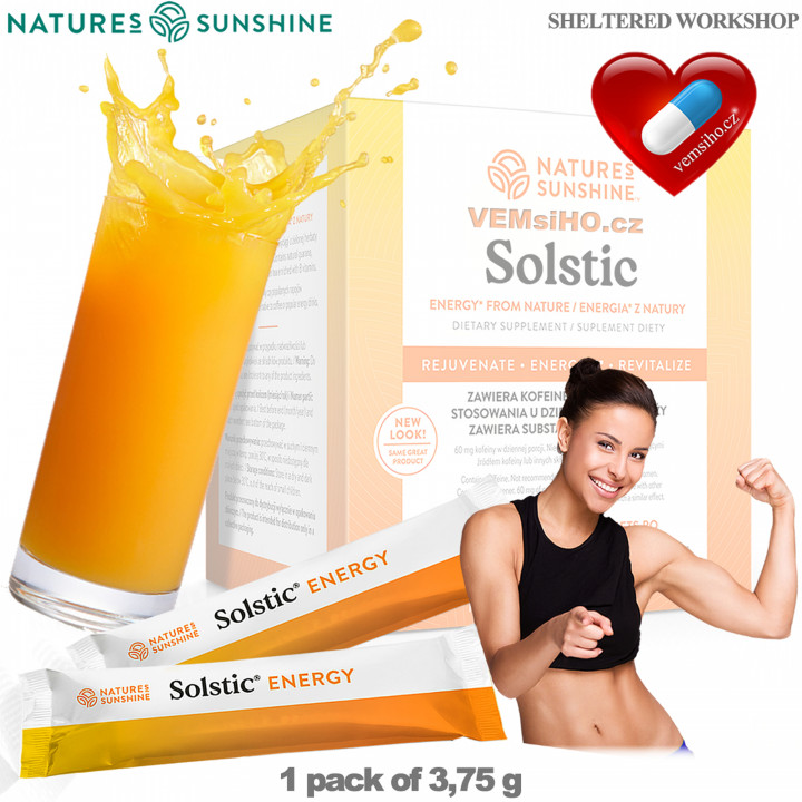 Nature's Sunshine SOLSTIC Energia z prírody | VÝŽIVNÝ ENERGETICKÝ NÁPOJ | 1 sáčok po 3,75 g ❤ VEMsiHO.cz ❤ 100% Prírodné doplnky stravy, kozmetika, esenciálne oleje