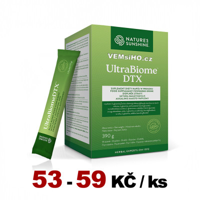 Nature's Sunshine UltraBiome DTX | PATENTOVANÁ ZMES VLÁKNINY, OVOCIE, ZELENINY | 30 sáčkov po 13 g ❤ VEMsiHO.cz ❤ 100% Prírodné doplnky stravy, kozmetika, esenciálne oleje